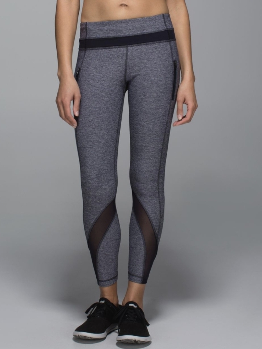 Lululemon Inspire Tight II Mesh Size  Heathered Naval Blue